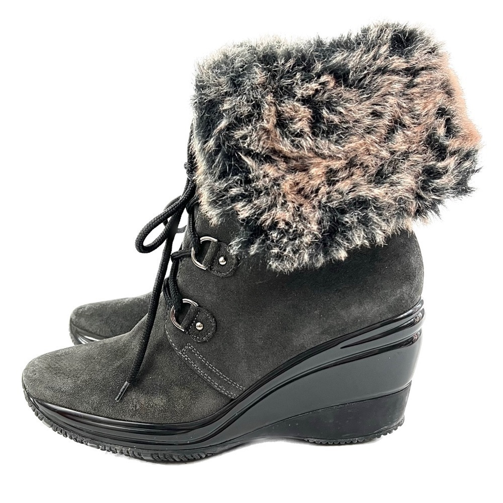 Aquatalia “Brass” Fold Down Wedge Boots - Size 9